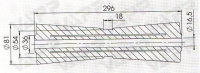 Rolna PROFI kýlová STOLTZ pr. 81x296 mm/pr. 16,5 mm, RP-12