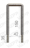 Třmen M10 150x42 mm